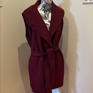 White House Black Market Burgundy Vest